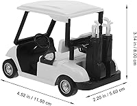 Vista 4 de IMIKEYA Carrito de golf: Carro de golf modelo de metal fundido a presión Mini 1:20 Escala Carro de golf Modelo de carrito de golf Carro de golf