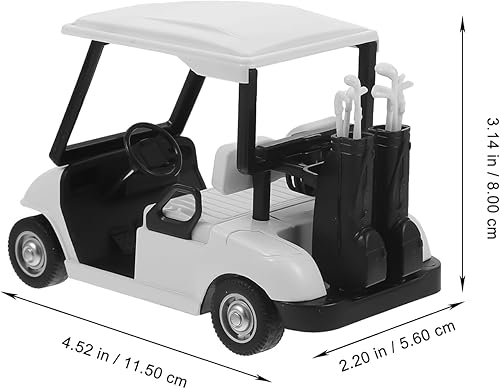 Miniatura 4 de IMIKEYA Carrito de golf Carro de golf modelo de metal fundido a presión Mini 120 Escala Carro de golf Modelo de carrito de golf Carro de golf