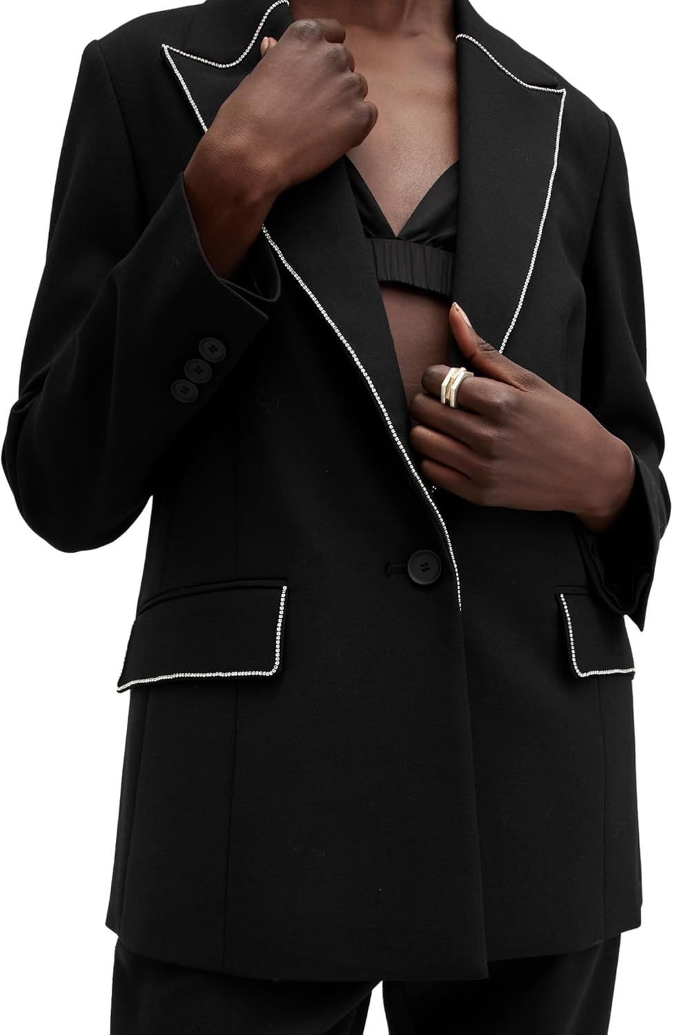 AllSaints Women's Blazers Atlas Krys Blazer Black UK 14/US 10