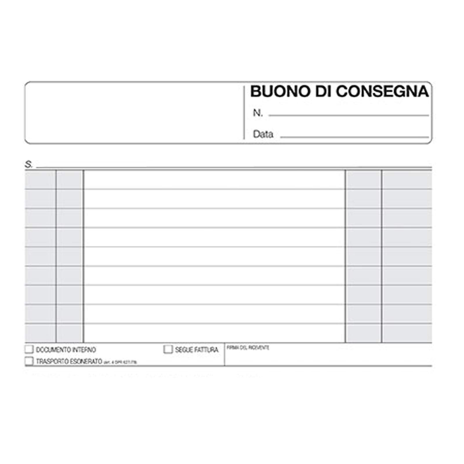 20 blocchi per buoni di consegna 2 copie autoricalcanti 11.5x16.5 cm carta bianca …
