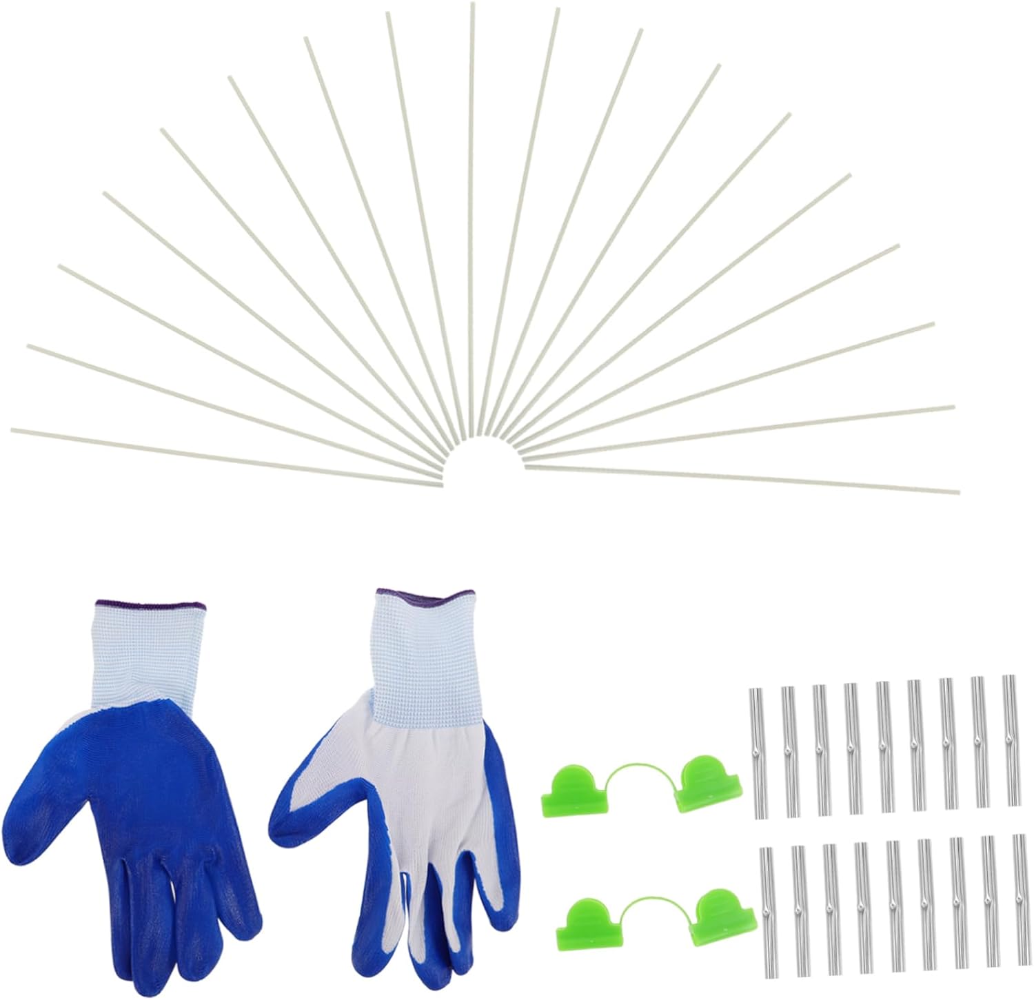 1set Garden Hoops Kit Fiberglass Support Hoops for Raised Beds Easy Installation Arched Plant Support for Greenhouses and Gardens Rods Arches