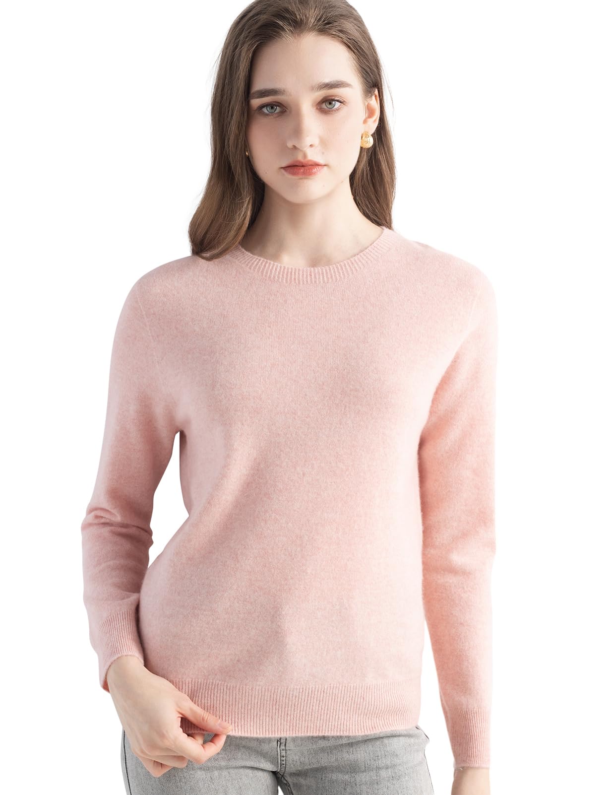 Chanyarn Women’s 100% Pure Cashmere Crew Neck Pullover