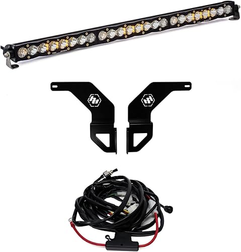 Baja Designs S8 - Kit de luces LED para parachoques de barra LED de 30 pulgadas para camión Toyota Tacoma 2016-21 (conduccióncombinado transparente)