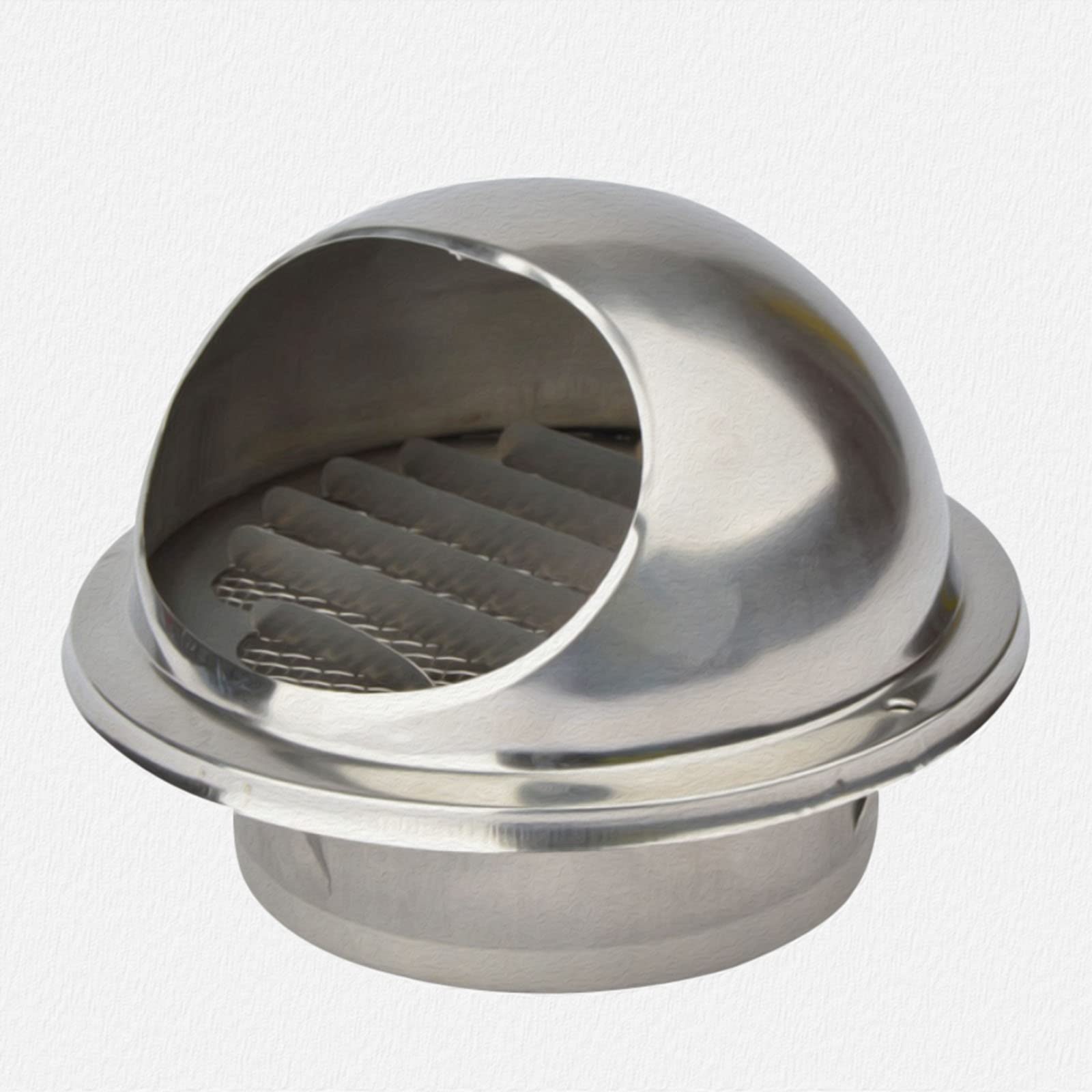 WORDFUN Grille De Ventilation pour Cuisine, Grille D'Aération Ronde Grille Ventilation Hotte, Hotte D'échappement en Acier Inoxydable, Facile À Installer