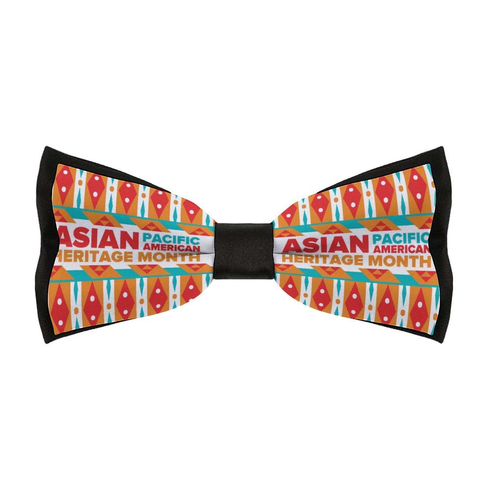 JYYAU Asian American And Pacific Islander Heritage Month Bow Tie Adjustable Necktie For Men Business Fashion Pre-tied Tie Neckwear Novelty Accessory For Weddings Party Festival