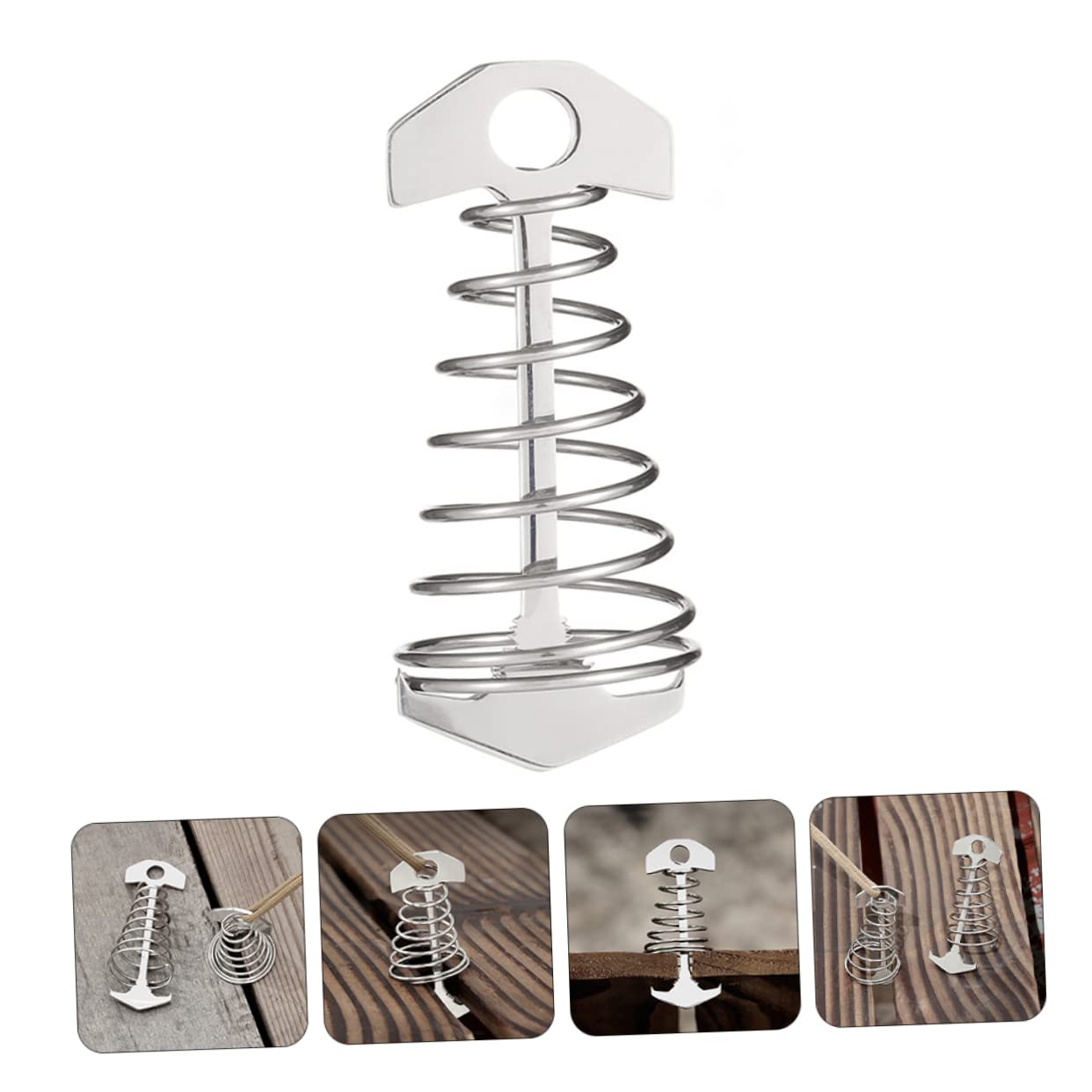 SUPVOX 2Pcs Fish Bone Tent Stakes Durable Outdoor Pegs for Securing Tents and for Camping and Design