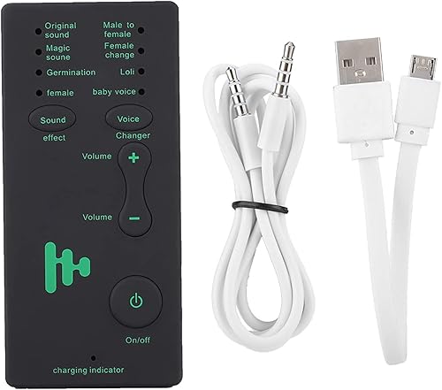 Miniatura 7 de Ghostface - Cambiador de voz, micrófono cambiador de voz para Ps4 cambiador de voz para llamadas telefónicas, mini tarjeta de sonido portátil de 300