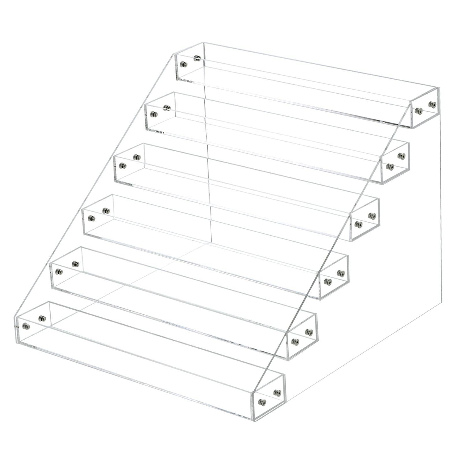 sourcing map Acrylique Épices Rack, 6 Tier Épices Tiroir Organisateur Étagère Assaisonnement Bocal Rack Convient pour Cuisine Comptoir, Armoire, Garde-manger, Placard, Clair