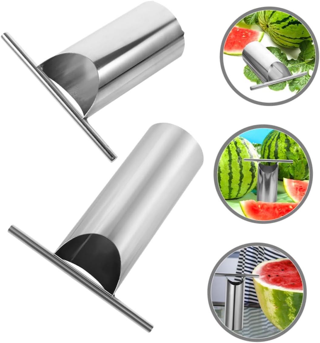 2pcs Watermelon Cutter Efficient Watermelon Corer Tool for Easy Melon Cutting Serving Kitchen Gadget for