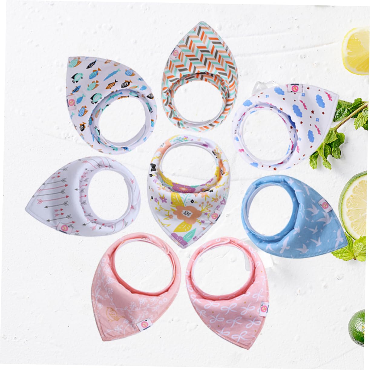 Healifty Bavaglini Per Bambini Bavaglini Per Bambini Bavaglini Per Bambini 16 Pezzi Dentizione Bavaglini Mostrati Sbavare Come Bandana Alimentazione Del Bambino Saliva Per Cotone