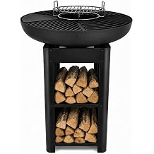 Kare Standl   ok Ama l  Mangal ve Ate   ukuru   D k m Izgaral , Krom Pi irme Izgaral , 2 Katl  Odun Rafl  ve Koruyucu K l fl  BE24CZ