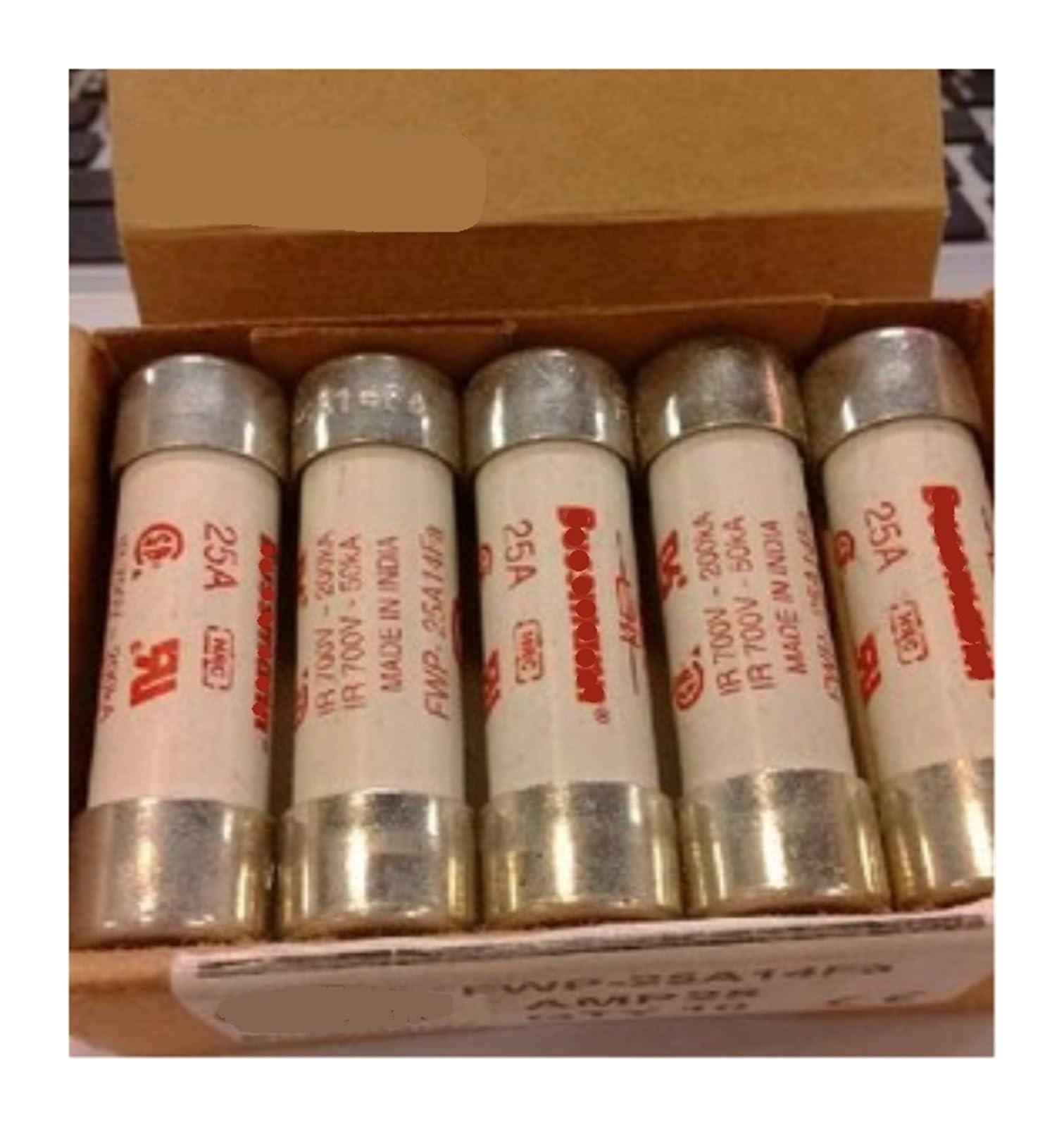 Fusible céramique FWP-25A14Fa cartouche cylindrique 14x51 mm protection circuit 700V 25A