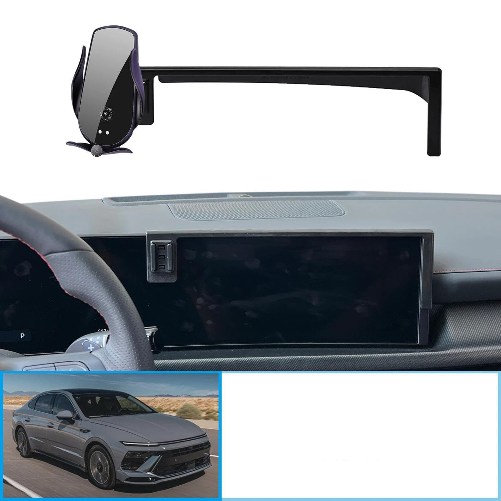 Soporte Móvil Coche para Hyundai Sonata N-Line 2024-2025, Soporte para teléfono móvil para Coche Soporte para GPS Soporte de navegación