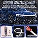 Car LED Hood Light Strip, 70 Inch 12V Flexible Waterproof Daytime Running Lights for Car, Universal Engine Cover Decoration Accessories for Cars, SUVs, Trucks, Dynamic Scan Start-up Effect (White)