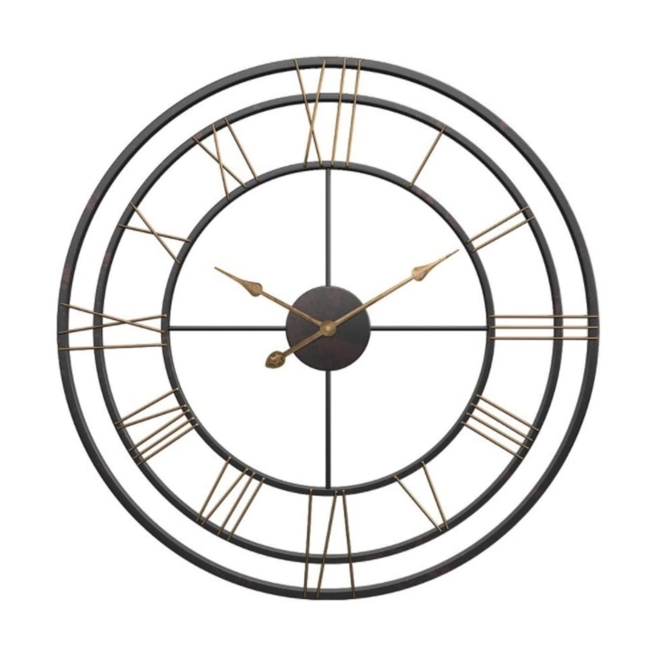 VNCdfhETs Decorative Wall Clock Roman Numerals Wall Clocks Non Ticking Battery Operated Silent Clock Easy To Read For Home Home Office Decor(80 * 80cm)