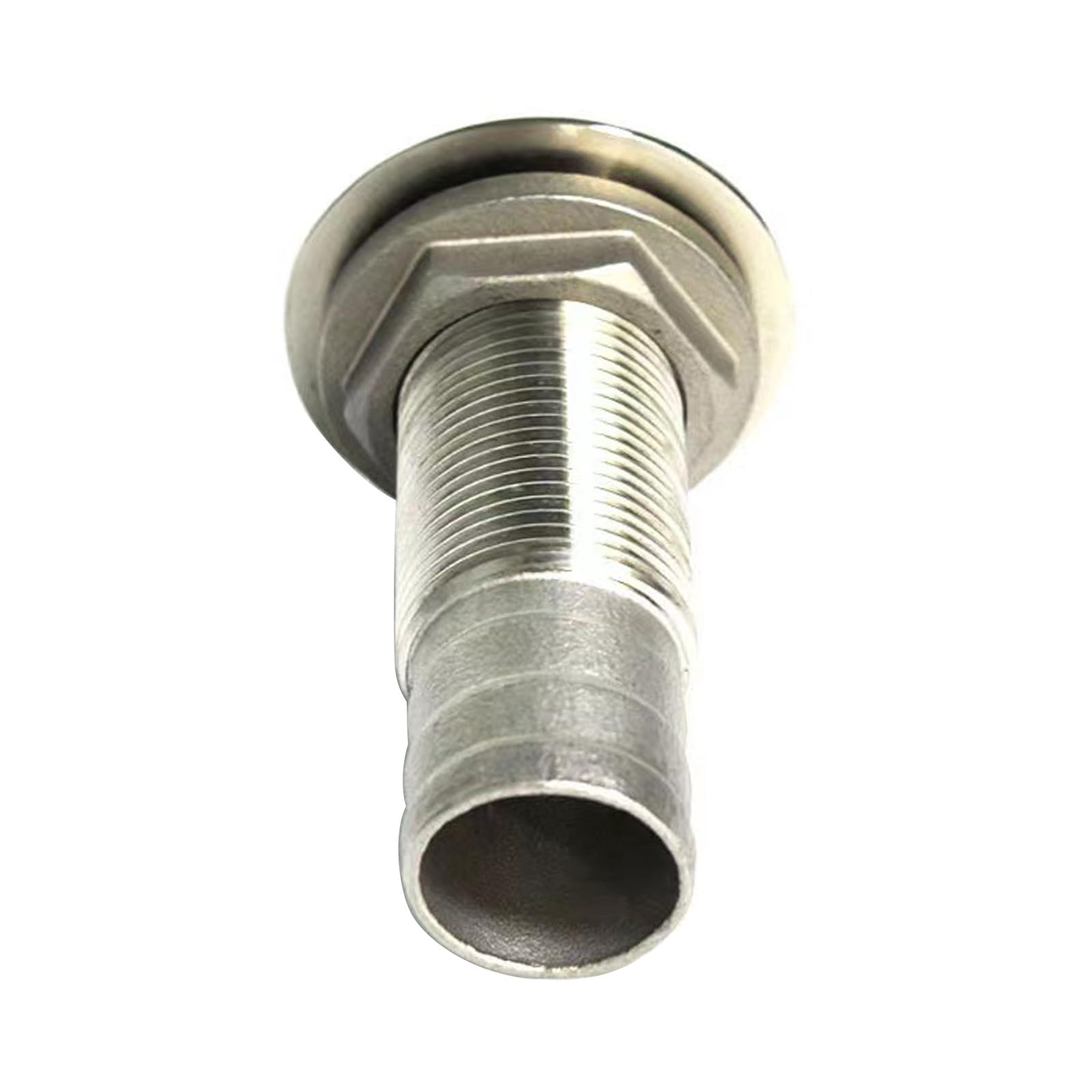 Cqeaz 1 Inch Bilge Pump Straight Thru-Hull Fitting Connector 316 Stainless Steel Marine Drain Vent Yacht Water Outlet Port