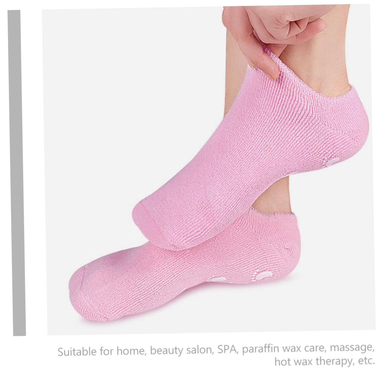 Calzini Idratanti per Piedi Spa 3 Paia Taglia Unica in Cotone | Gels Antiscivolo, Riutilizzabili per Salone e Massaggio, Protezione Dalla Secchezza e Ruvidità