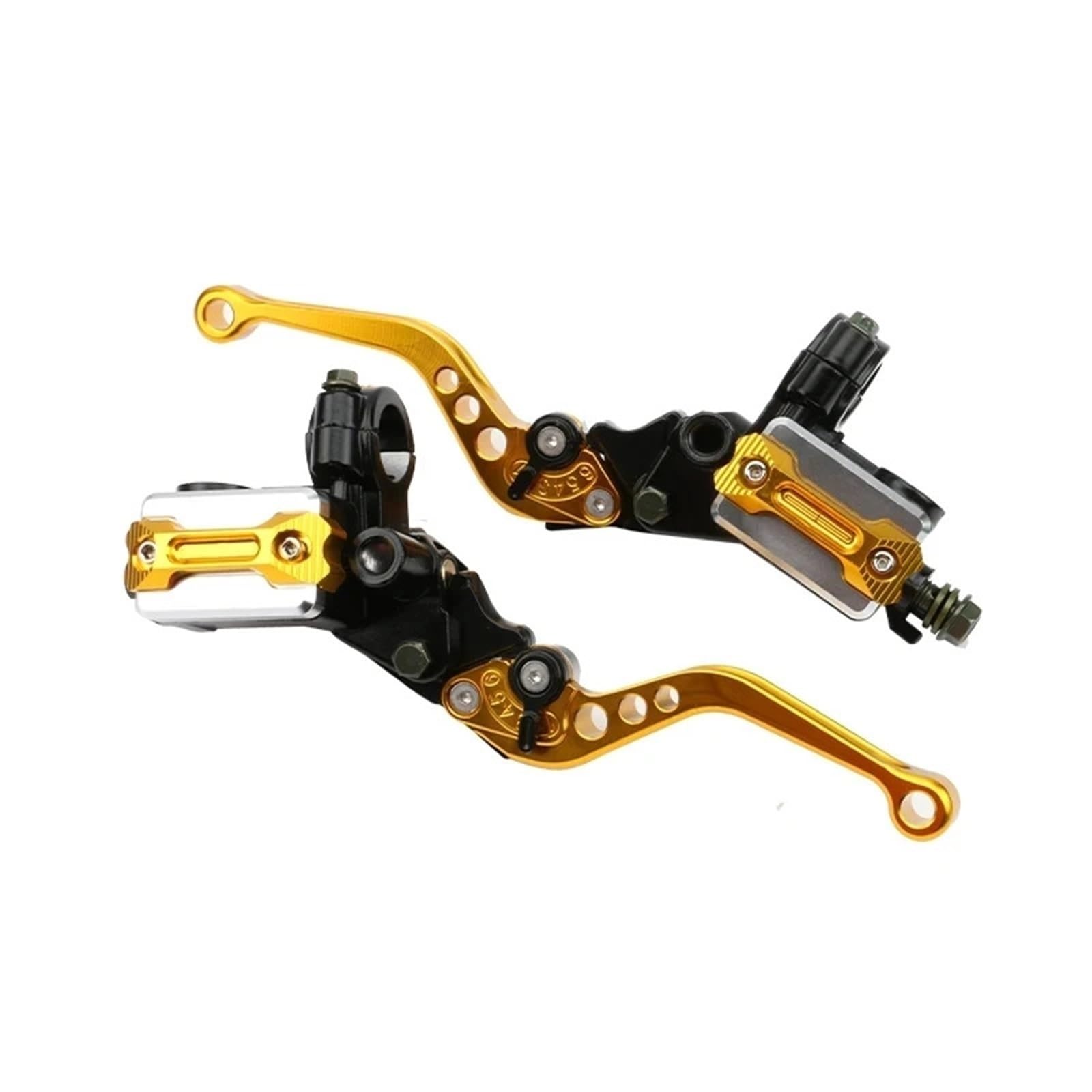 Qaevtealj Gold Motorcycle Clutch Levers For Atv Quad Moped Scooter Universal Motorcycle Brake Handle Master Cylinder 22Mm Hydraulic Clutch Lever Adjustment(Gold)
