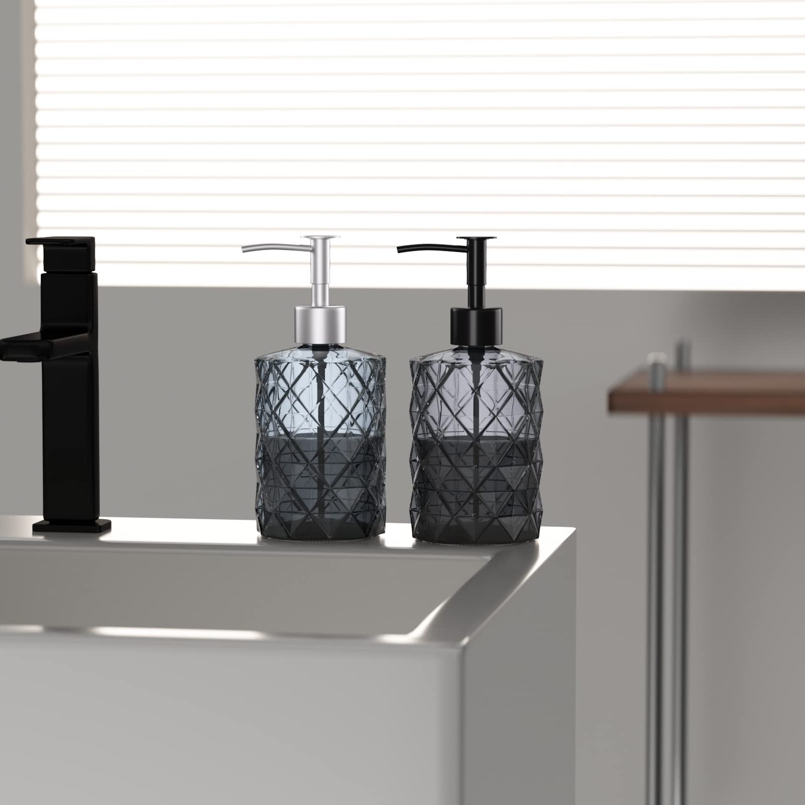 Goldenwarm Seifenspender Aus Glas - Edler Spender Für Küche & Bad