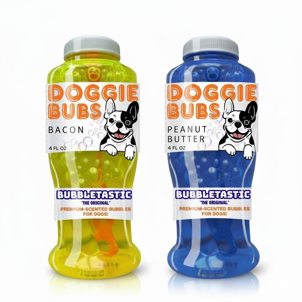 Amazon.com: Bubbletastic Dog Bubbles, 8 oz Total, Bacon and Peanut