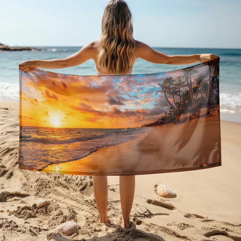 MDKLXIDF Toalla Playa Grande 70x150 cm Playa Toallas de Playa de Microfibra(Adultos y niños), Ligera y de Secado Rápido Toallas Baño para Viajes, Sauna, Gimnasio, Yoga