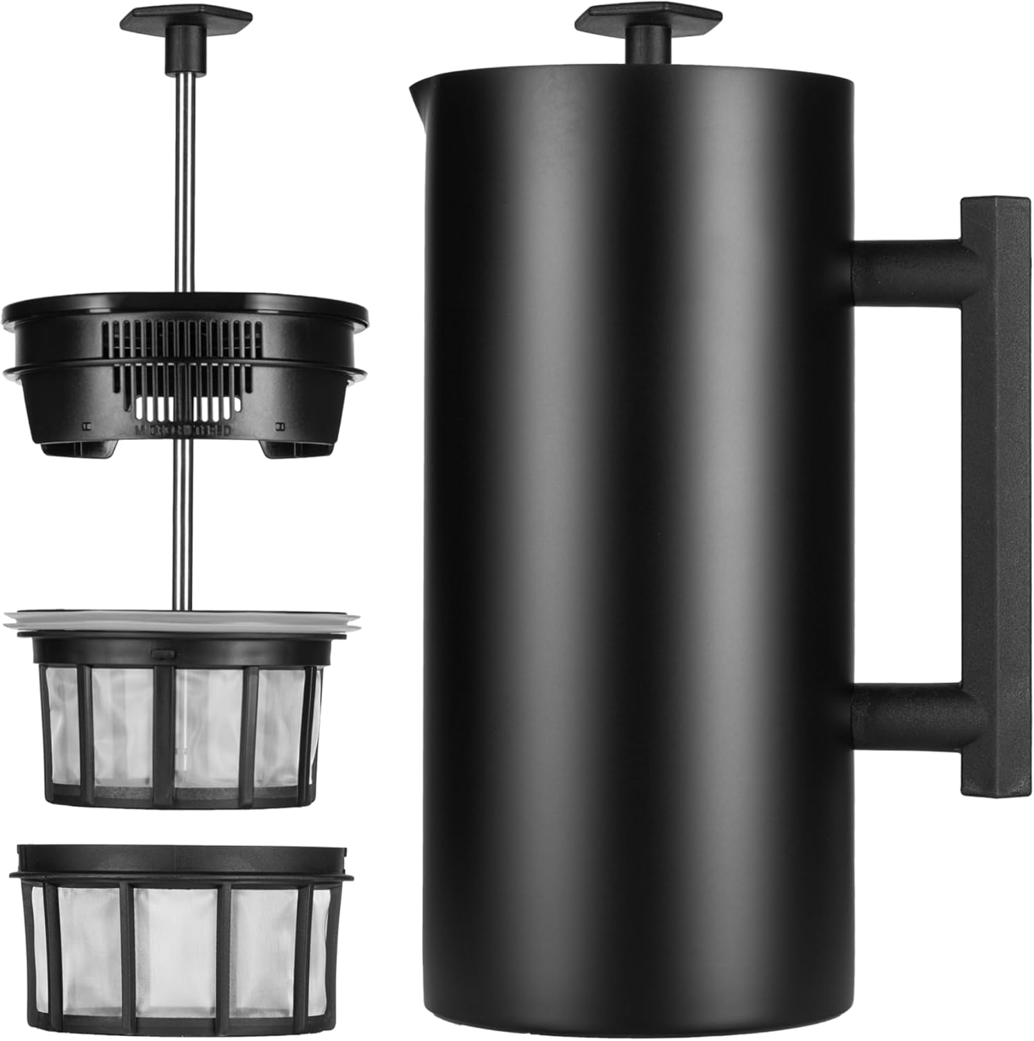 ESPRO P6 French Press Coffee Maker, Double Walled Stainless Steel Insulated, 32 Ounces, Matte Black
