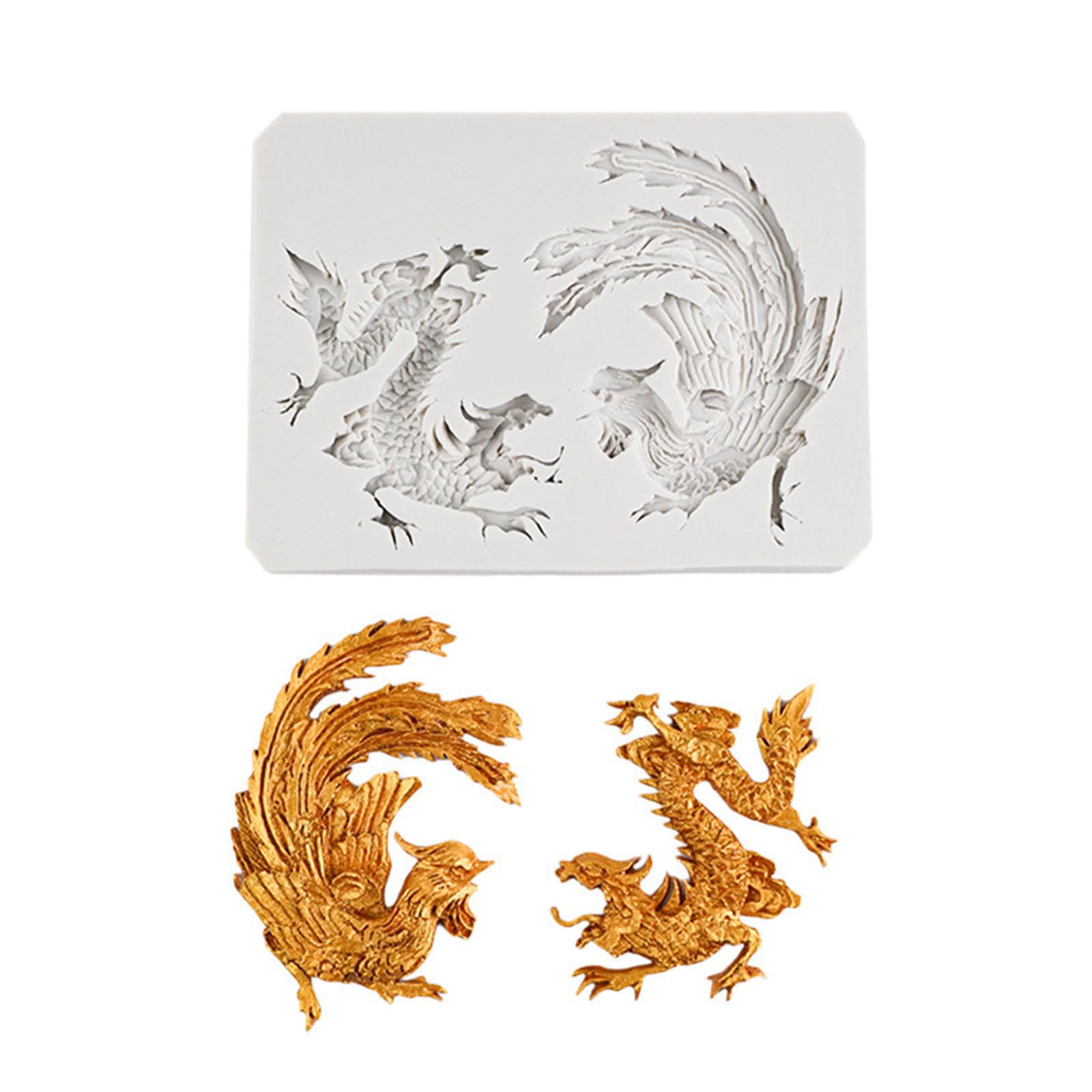 Tsophreniq Chocolate Dessert Molds Easy to Use Silicone Mold Dragon Shaped Baking Utensil for Pastry Enthusiasts Silicone Mold