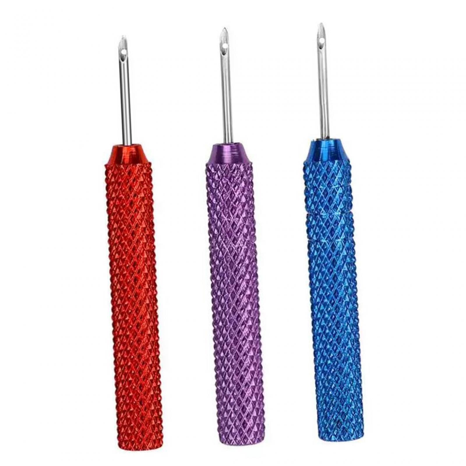 3 Pieces Punch Pin Embroidery Needle Adjustable Portable Starter Tool Felt Poke Pin for Starter Handicraft DIY Craft Beginner