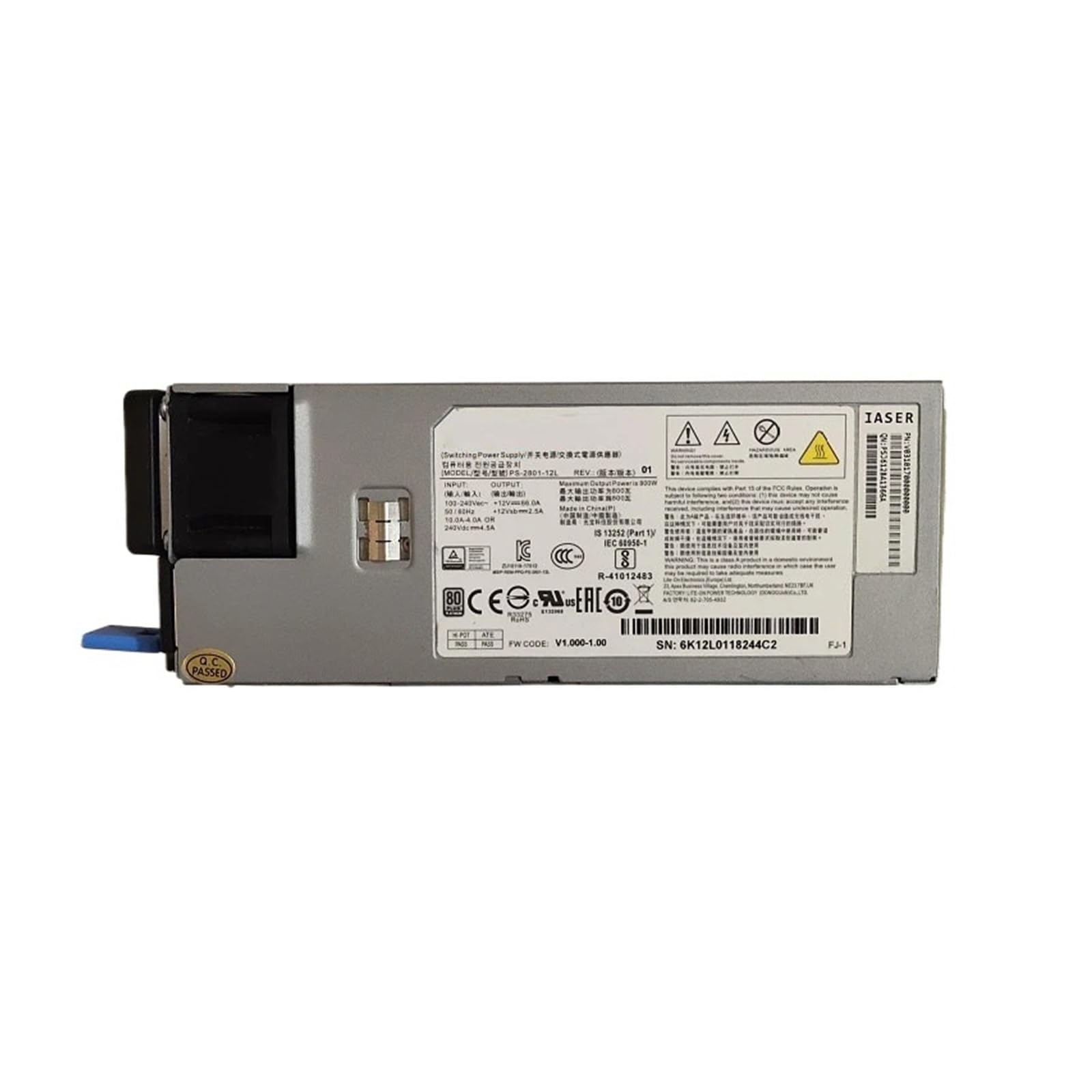 MBPAIHOP PS-2801-12L 800W SA5212H5 Server Power Supply