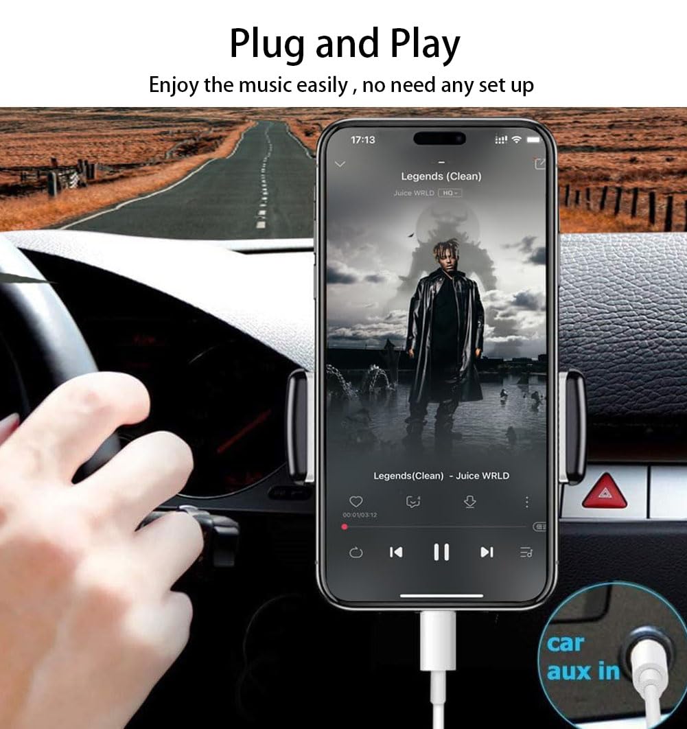 Amazon.com: USB C to 3.5mm Aux Cord for New iPhone 17 Air/17/16e