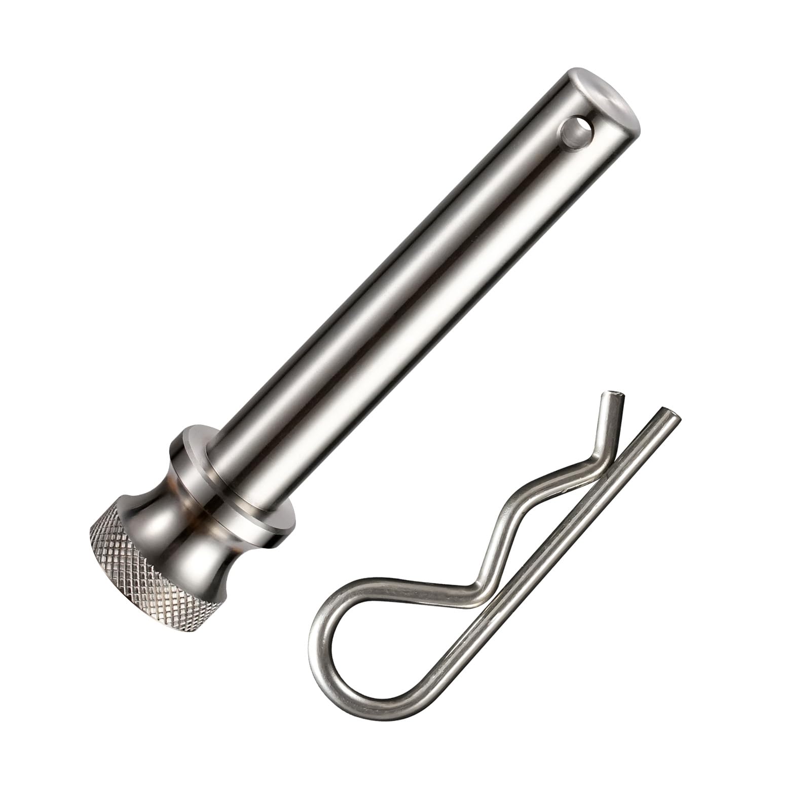 TOPSHINEStainless Steel Trailer Hitch Pin and Clip, 5/8 Inch Diameter, Fits 2"&2.5" Receiver (1 Pack)
