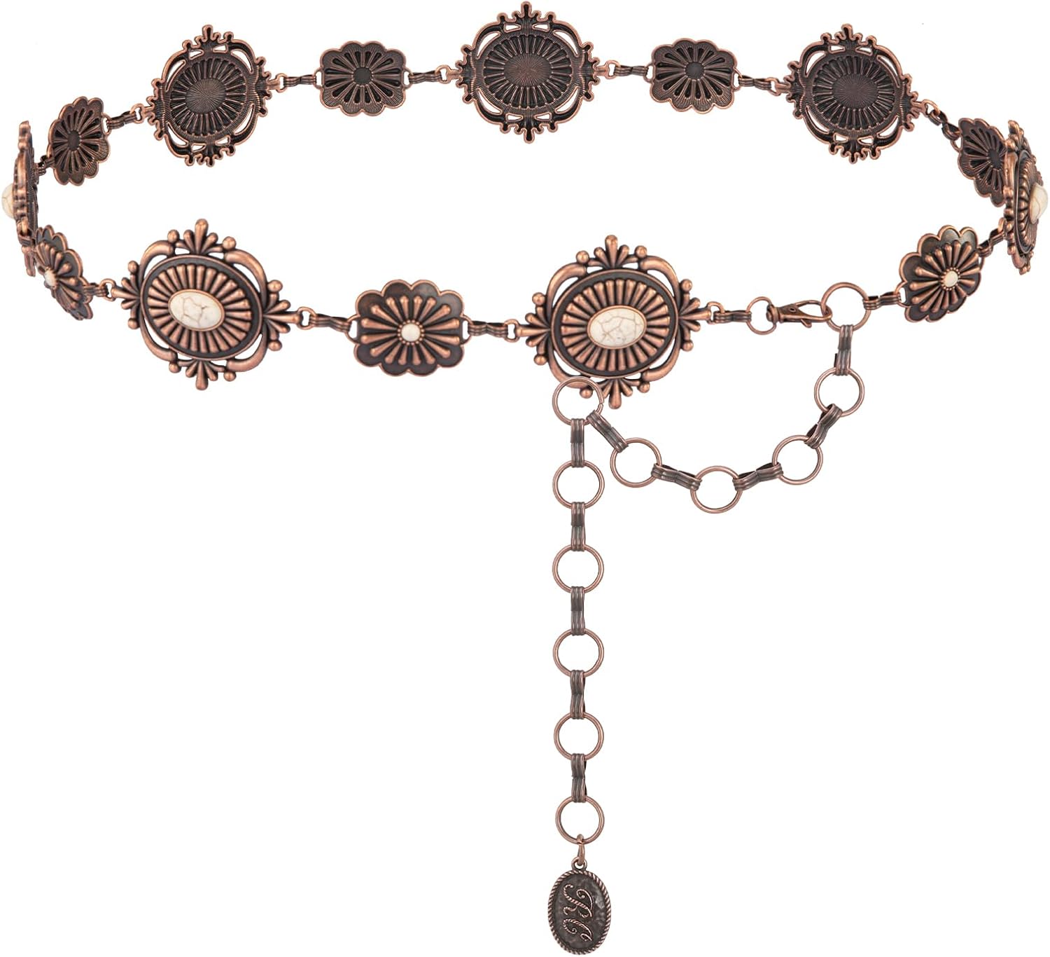 Montana West Rustic Couture's Large Western Concho Metal Belts for Women Cowgirl