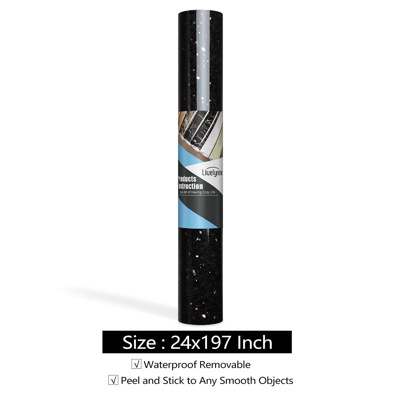 Buy Livelynine 197 X 24 Inch Pearl Black Granite Countertop Contact