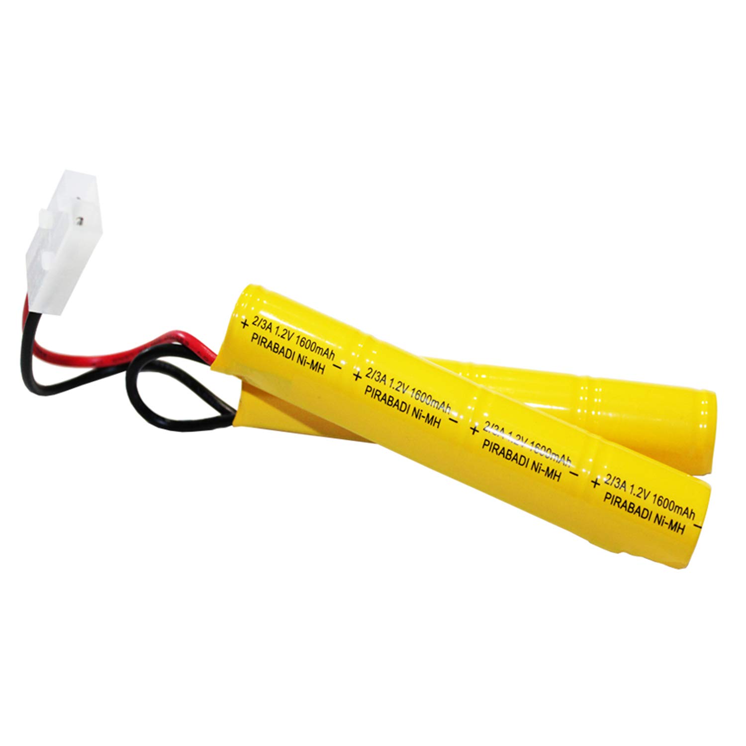 Airsoft Batería recargable NiMH 9,6 V 1600 mAh | para rifle de aire comprimido ICS CA TM SRC JG G36 G&M734 etc... | con conector Tamiya