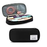 FUXINGYAO Pencil Case, Multi- Slot Pencil Pouch, Portable Pencil Bag, Pen Case for& Office(Black)