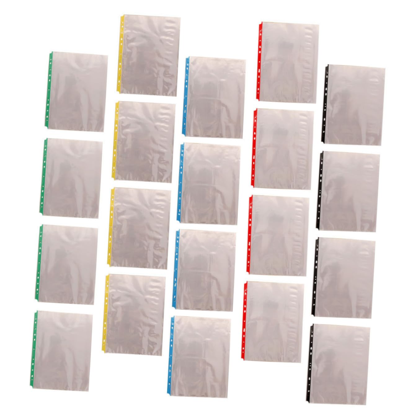 Pochettes de Classeur à 11 Trous 100 Pièces en Pp, Protège-feuilles A4