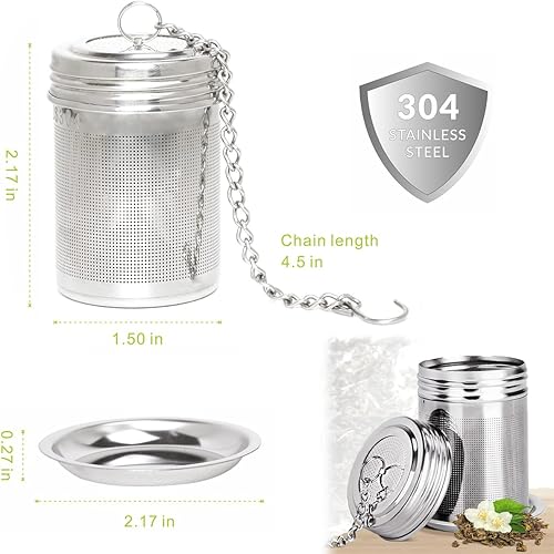 Miniatura 2 de Infusor de té para té suelto, colador de hoja de té, filtro de té, infusor de té de metal, infusor de té de malla, bola de té de acero inoxidable
