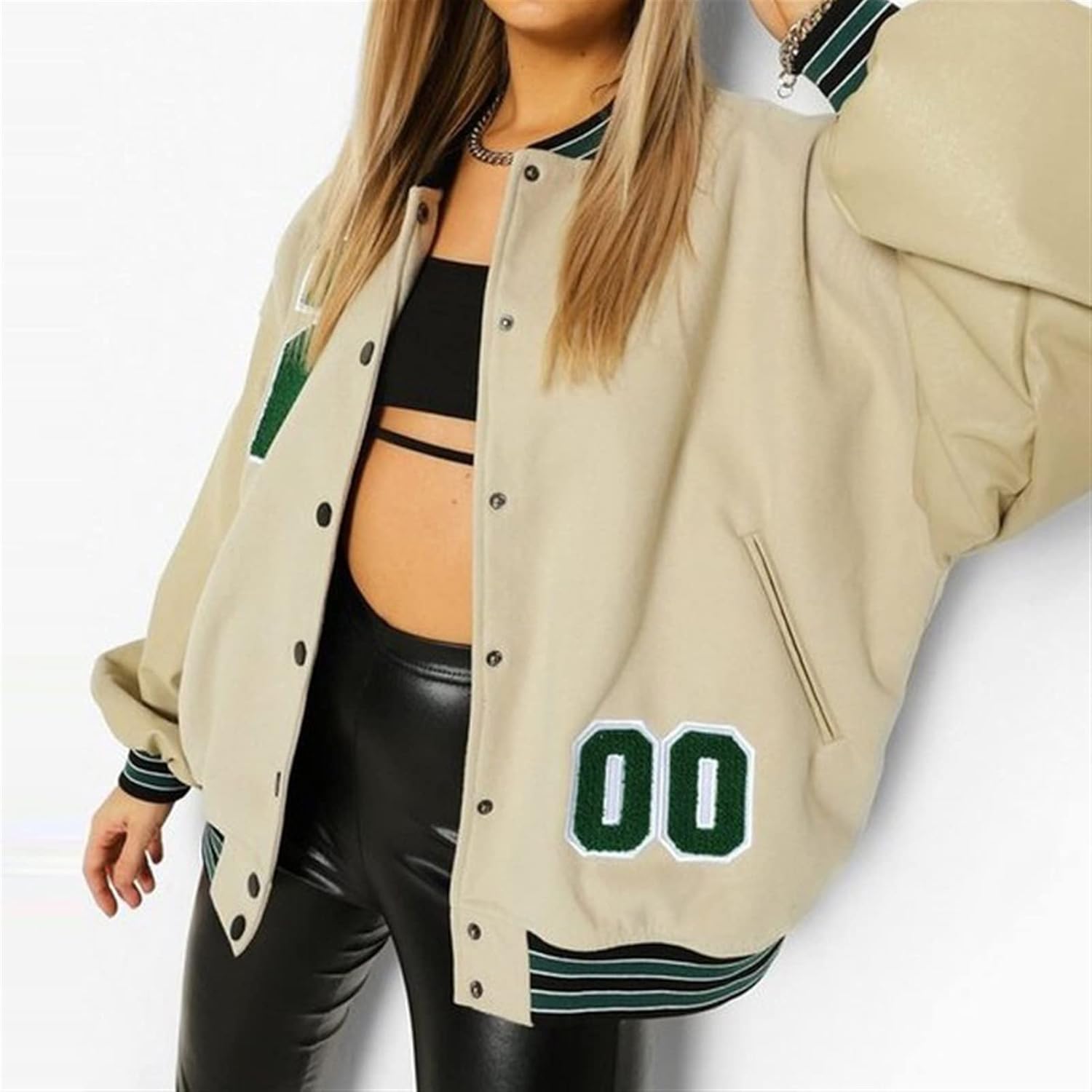 Sawmew Dames Heren Varsity Jacket College Jacket Baseball Jassen