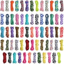 64 Pcs Paracord 550 10 Feet Paracord Cord Parachute Ropes Multifunction Bracelets Making Kit for DIY Making Lanyard Dog Collar Gift Crafting