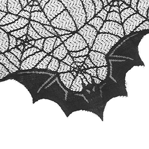 BESTOYARD Pano para decoração de Halloween para lareira de Halloween com teia de aranha para festas