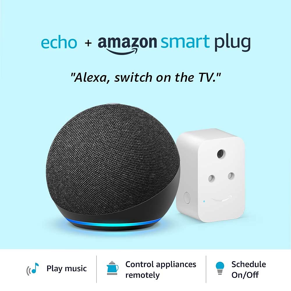 Amazon Echo 4th Gen Black Combo With Amazon Smart Plug