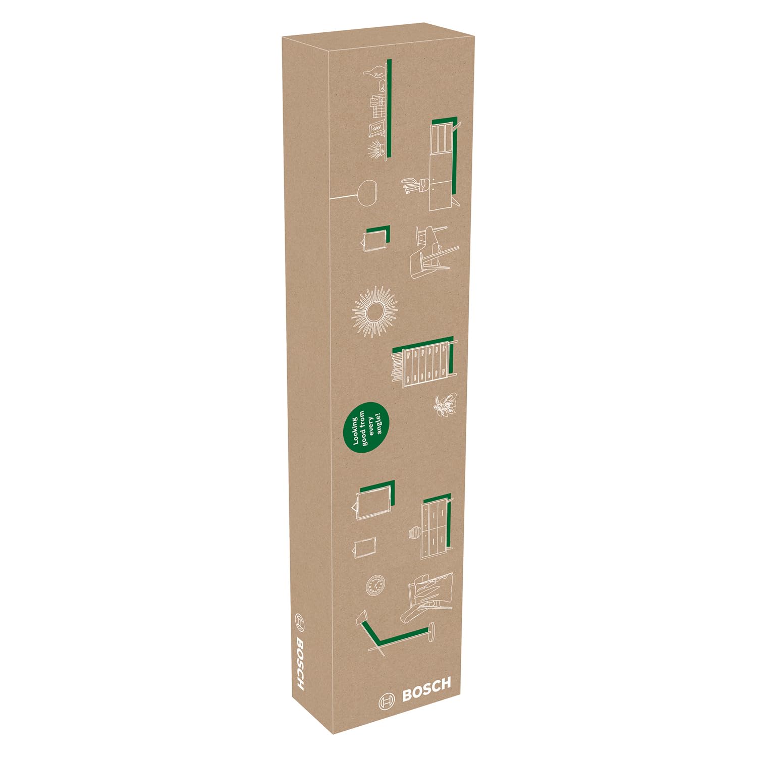 Mesureur d'angle UniversalAngle de Bosch (mesure et transfert précis d'angles jusqu'à 220°, avec fonction de calcul intégrée pour les angles d'onglet, dans boîte carton pour e-commerce)