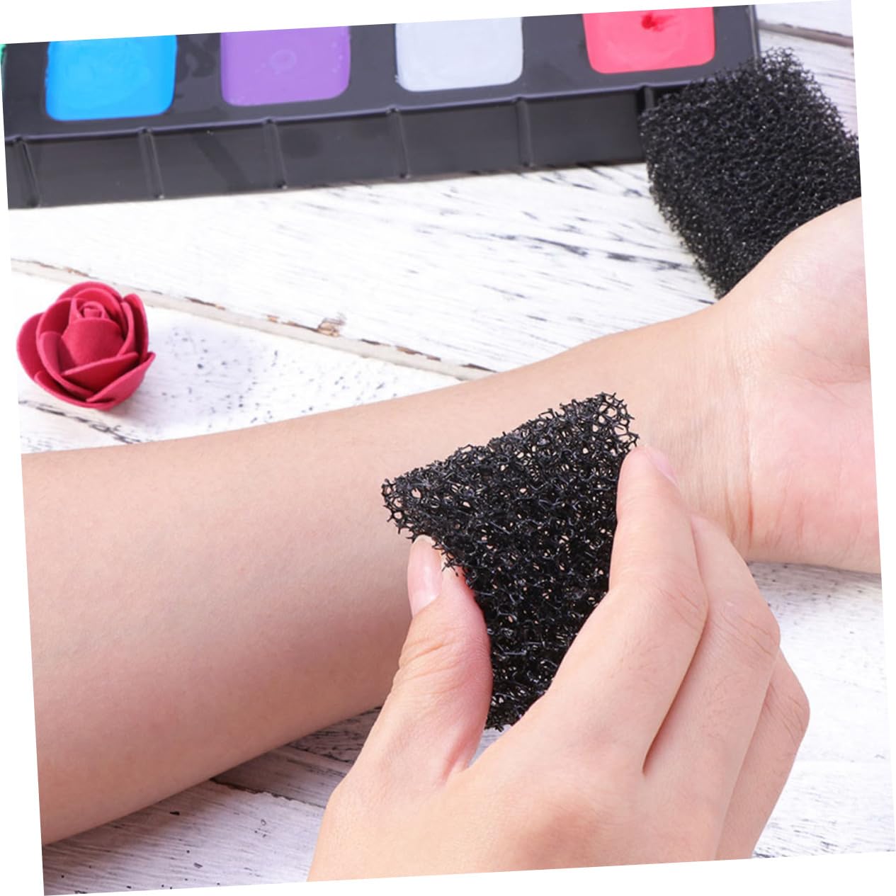 Baluue 32stücke Teiliges Schwarz Halloween Make-up Schwämme Dichte Schwämme Für Spezielle Effekte Blutschminke Und Wunden Für Cosplay Und Halloween-make-up Tragbar Und Leicht Zu