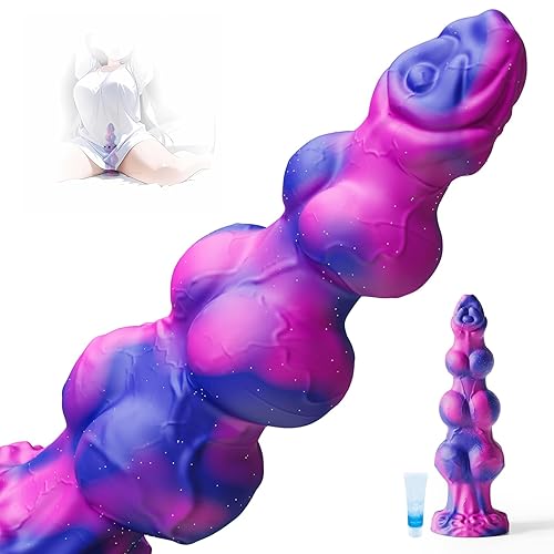 10.7" Monster Dildo Silicone 3 Knot Dildo–Fantasy Knotted Horse Dildo with Suction Cup, G-Spot & Clitoral Stimulating Large Adult Sex Toy for Women, Men, Gays, Anal Plug, Wall, Thicker - Monster Dildo
