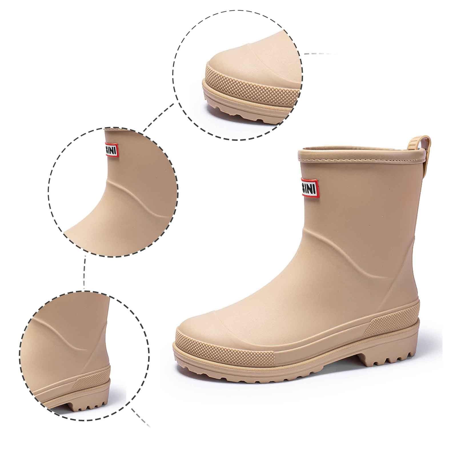 Generisch Elegantes zapatos de lluvia para mujer perfectos para la temporada de lluvias. Puntera cerrada Cómoda suela plana moderna y versátil ideal para combinar con impermeables.
