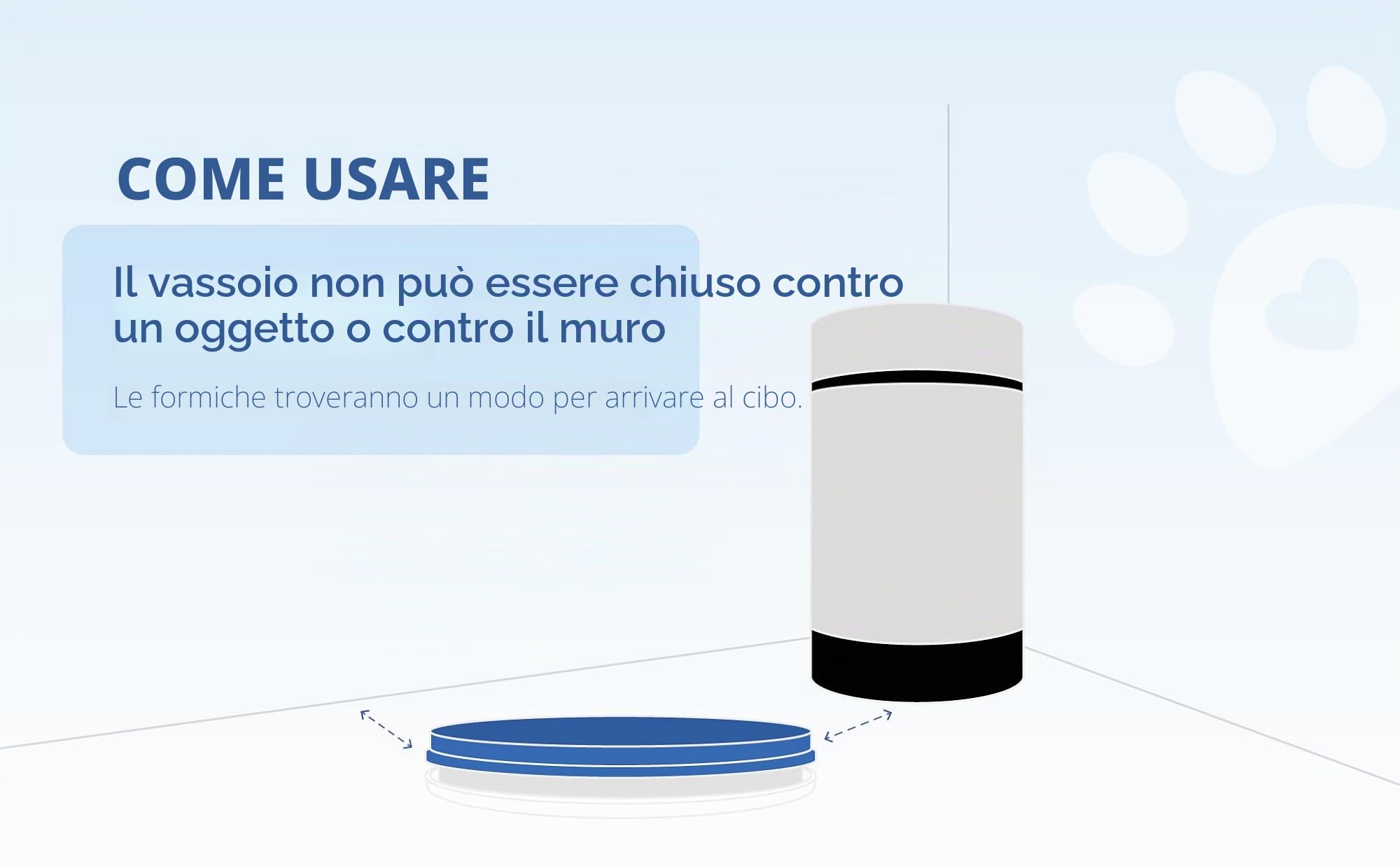 anti-ant Magic Tray, Shield, PET vassoio, prevenire House formiche arrampicarsi alimenti Blue