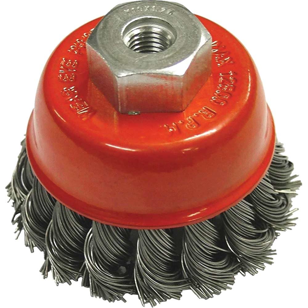 Faithfull 21075101505 Wire Cup Brush Twist Knot 65mm M10X1.250.50mm Steel Wire Faiwbt65Mf from B&Q