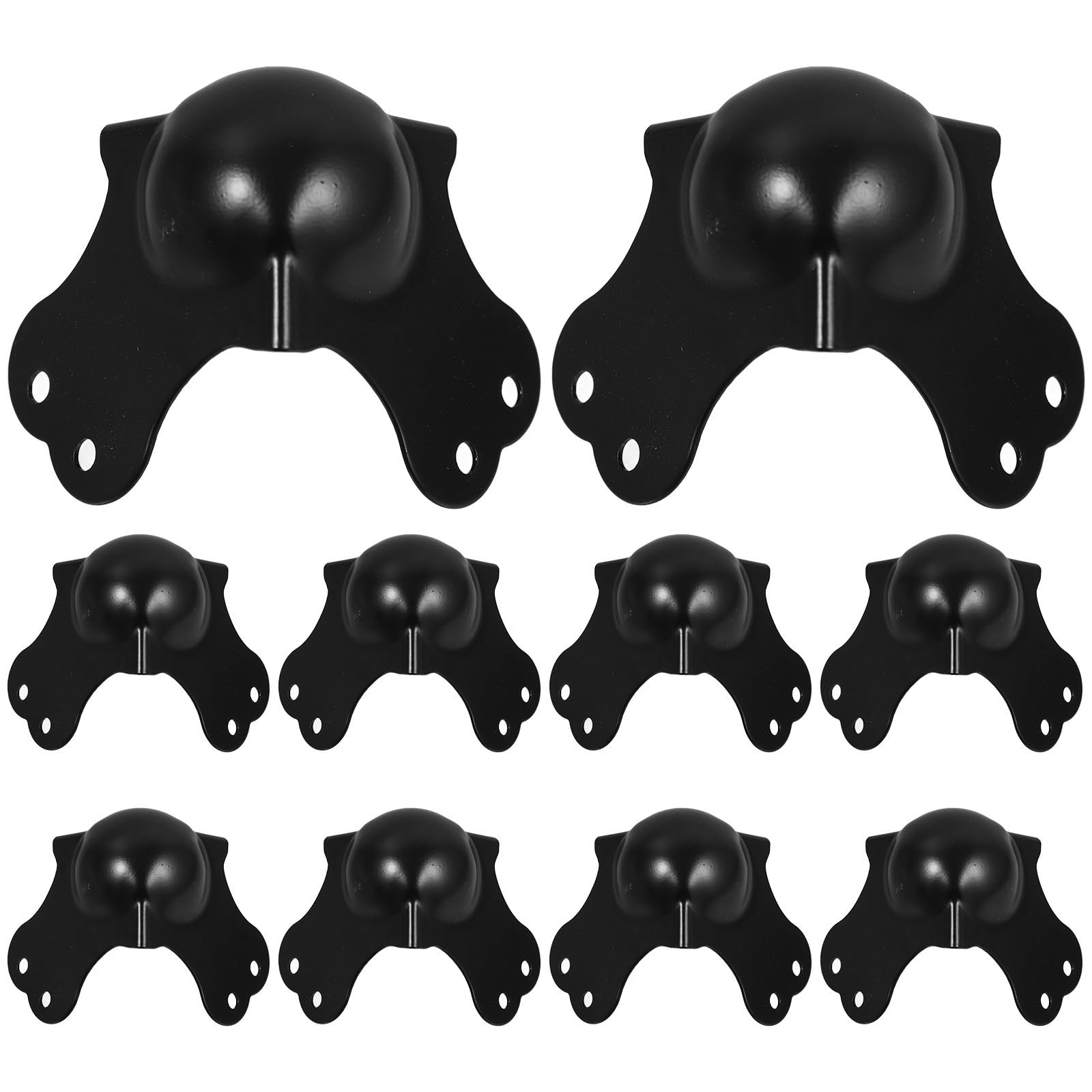Protège-angles métalliques en acier au design géométrique pour meuble haut de gamme