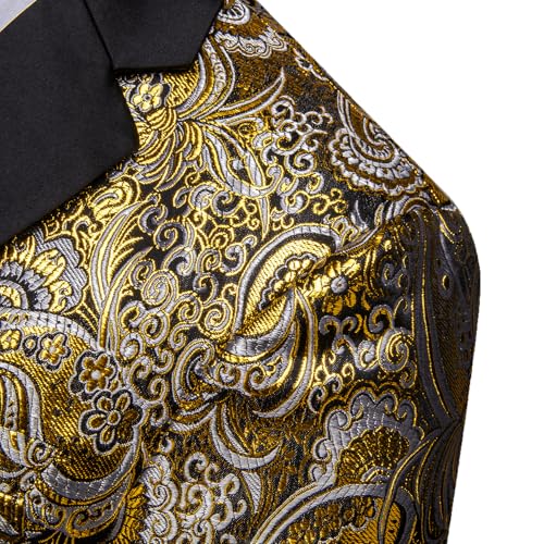 Image of Barry. Wang Men's Sport Coats & Blazers Flower Suit Jacket 1 Button Paisley Tuxedo Mardi Gras Carnival Parade Gift