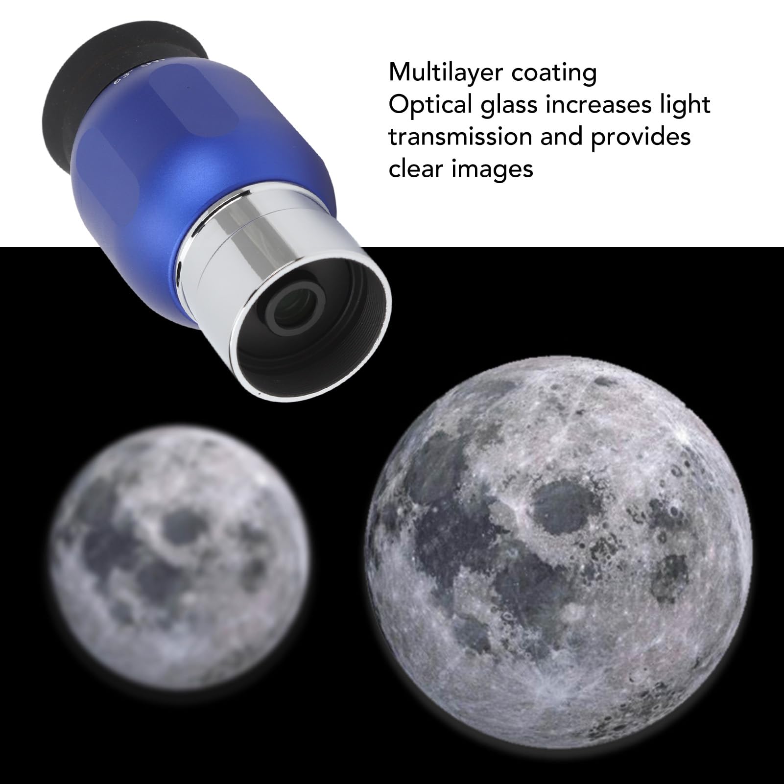 Oculaire de Télescope, Oculaire Zoom 7 Mm 1,25 Pouces pour Télescope, Accessoires de Télescope Grand Angle de 63 Degrés pour Télescopes Astronomiques Visuels